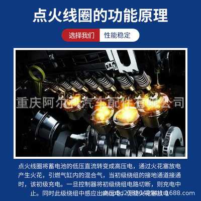 蓝色高能点火线圈高压包适用于奥迪大众斯柯达UF716 06H905110H