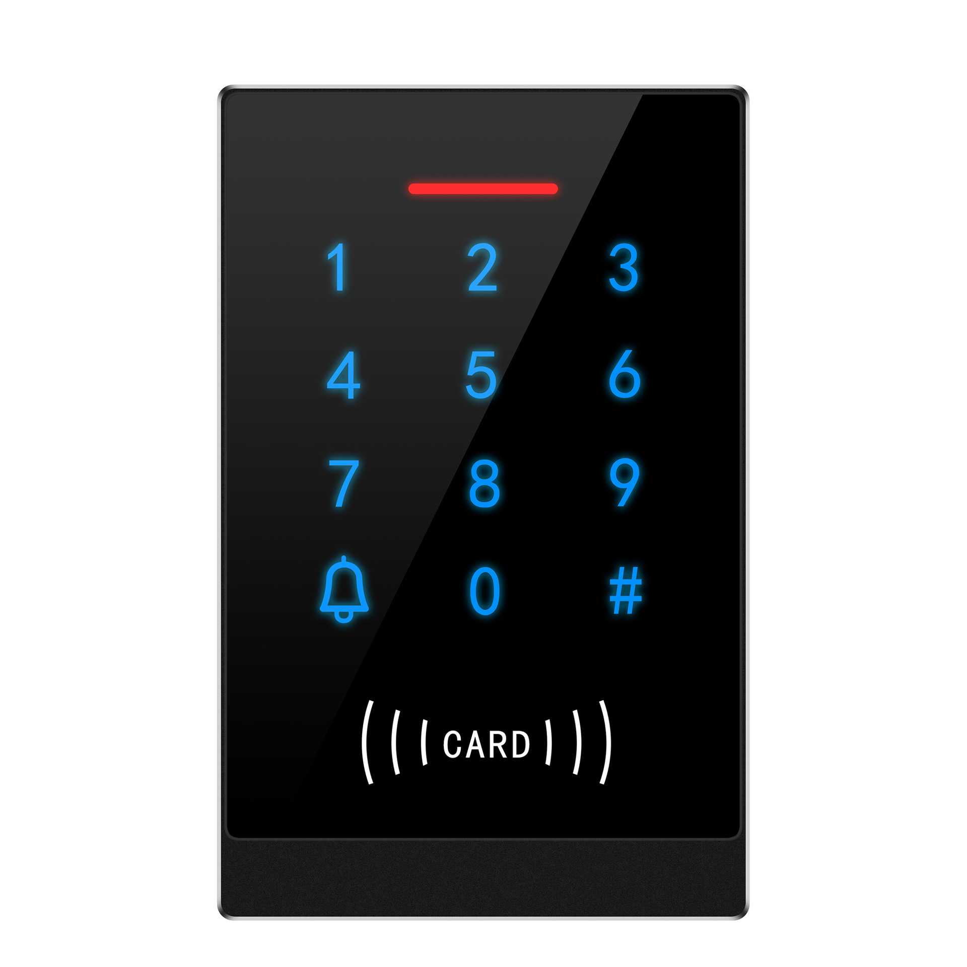 天安华宇118-L 超薄铝合金触摸键盘ID门禁机 微耕读头 键盘读卡器