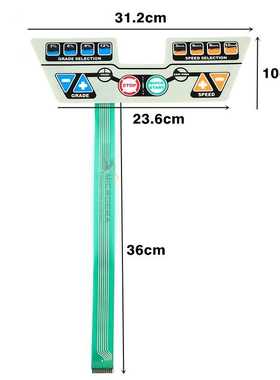 秀健STEX-X6 8020T 8016 8023 跑步机按键面板 薄膜开关