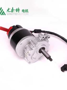 尤奈特轮椅车电机带电池刹车有刷永磁直流电动机 MY1016Z-250W24V