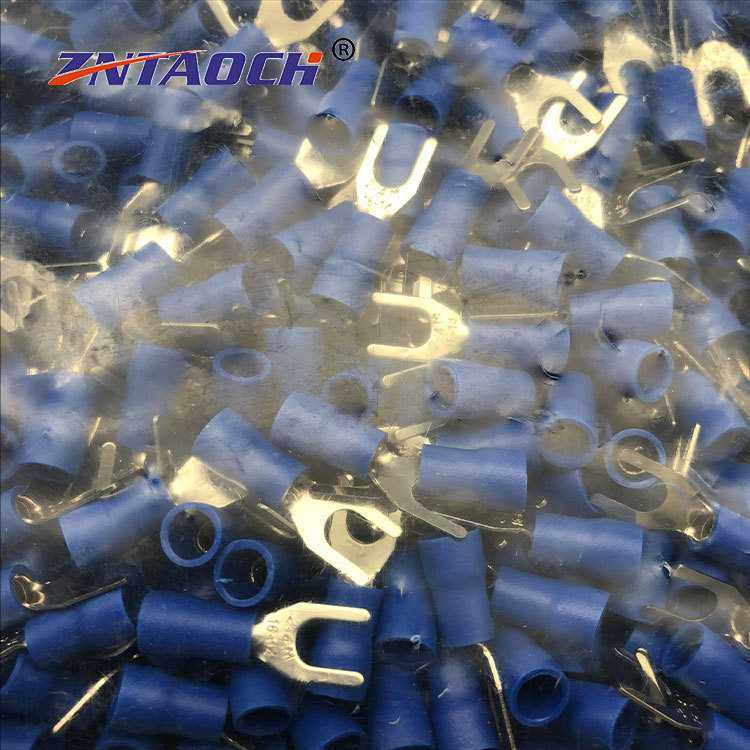 U型叉形预绝缘端子SV2-4M冷压接线端子Y型铜鼻子线耳1000只一包