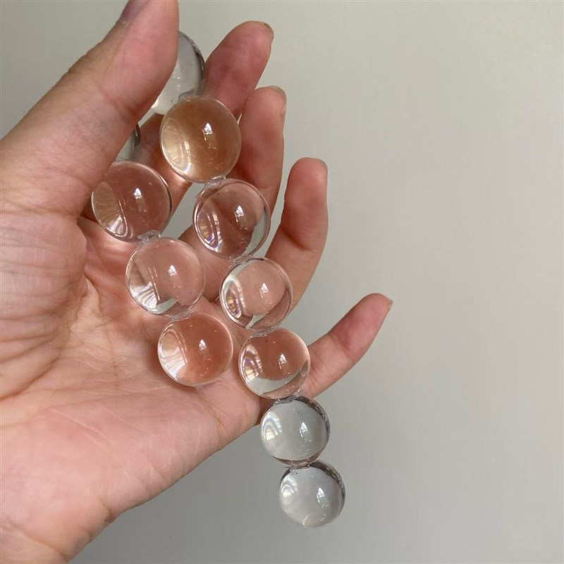 纯天然白水晶手链牛鼻孔扣净体原矿老料百搭时尚圆珠手串男女礼物