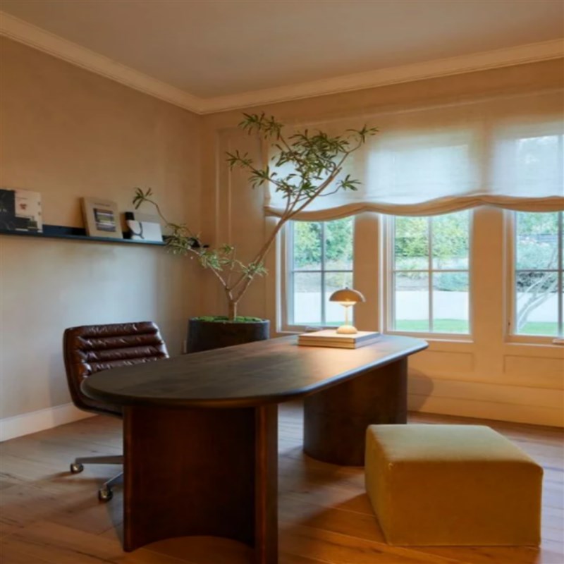 亚麻柔式无骨罗马帘卧室客厅简约窗帘定制酒店电动智能升降折叠帘