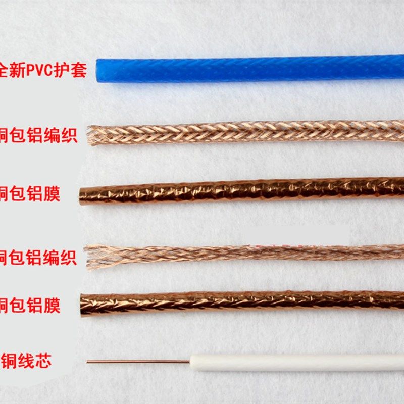 家装高清有线电视线信号线数字闭路线纯铜四屏蔽160网卫星电视线