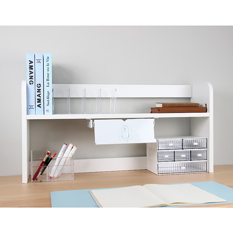 书桌置物架桌上书架学习桌架子书立阅读平板支架架实木桌面收纳架