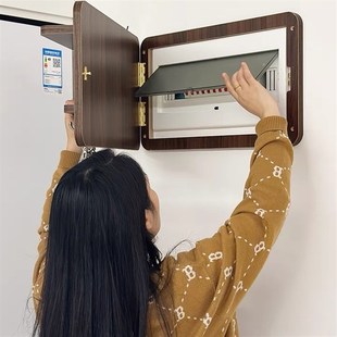 电表箱装饰画2025新款简约免打孔配电箱挂画改造置物架电闸箱遮挡