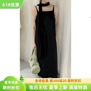 爱与南希十三行2026夏韩系高级感方领纯亚麻透气吊带连衣裙04332