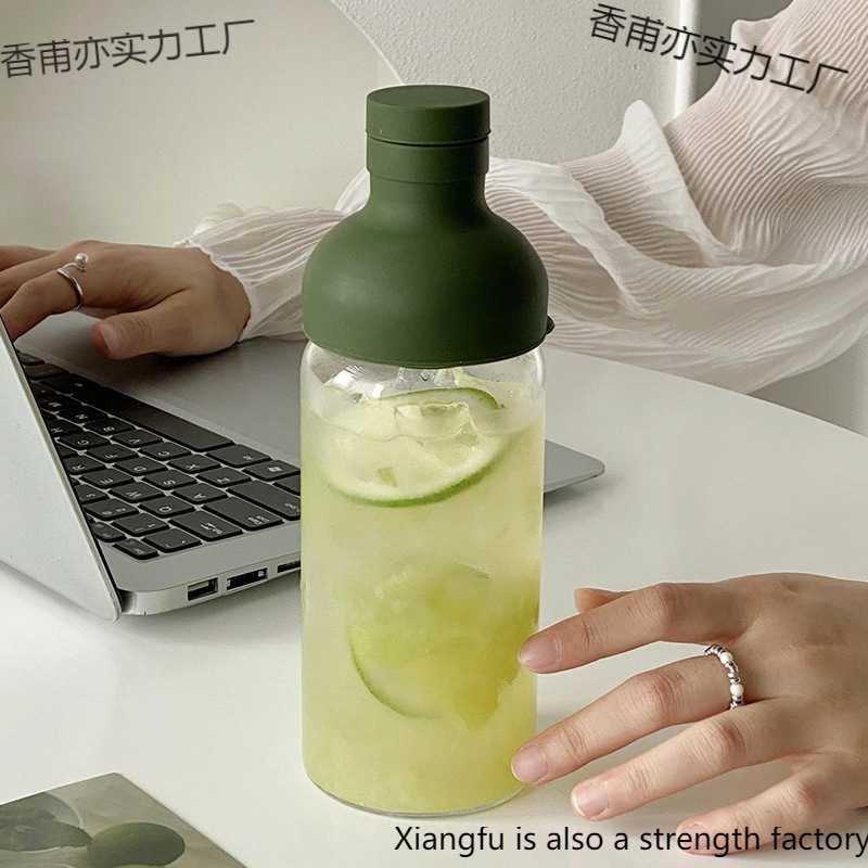 便携随行玻璃冷萃杯办公室大容量外带茶水分离果茶杯豆浆冷泡茶瓶图片