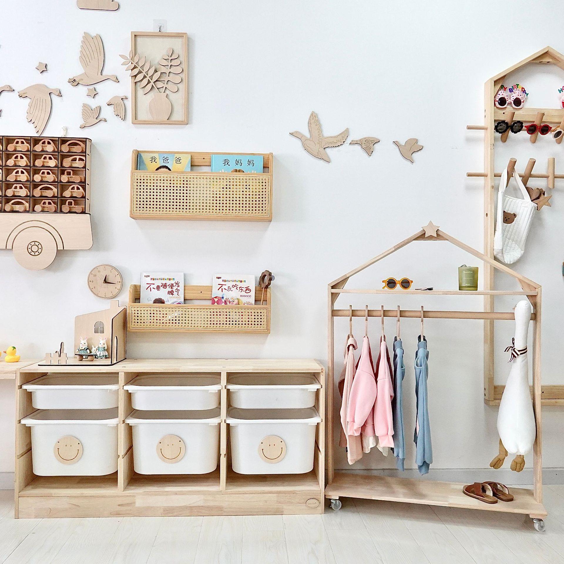 实木收纳柜儿童房改造组合置物架幼儿园 宝宝大容量玩具收纳架