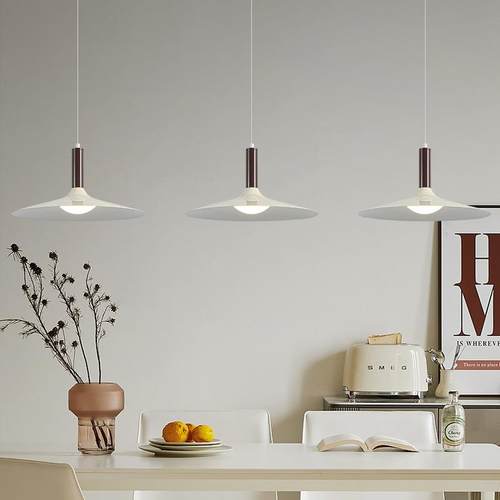 中古风禅意餐厅吊灯日式侘寂风创意复古胡桃木色民宿吧台餐桌灯具