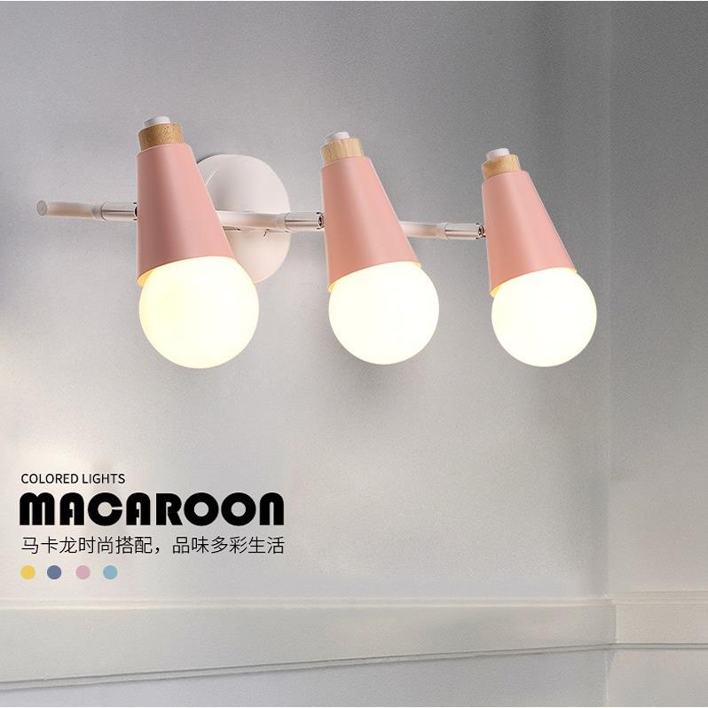 现代简约创意马卡龙床头壁灯卧室过道墙壁灯北欧个性小喇叭墙壁灯