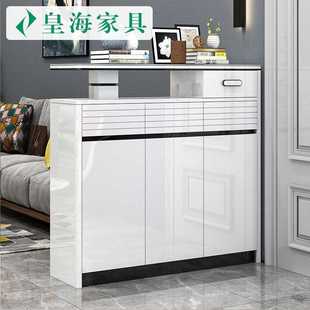 简约现代鞋柜双面烤漆隔断门厅鞋橱客厅玄关鞋柜大容量储物柜白色