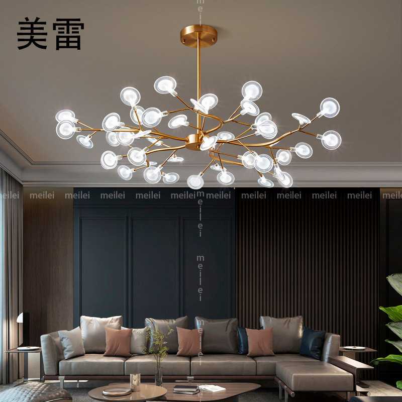 北欧全铜客厅吊灯创意个性萤火虫温馨浪漫卧室房间灯餐厅衣帽间灯