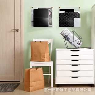 亚克力透明壁挂式展示杂志小册子传单菜单收纳整理手册架2件套