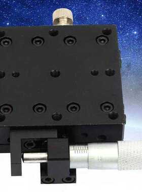 1个 黑色 铝合金 微型滑台X轴SEMX60-AS 手动微调滑台精密微调平