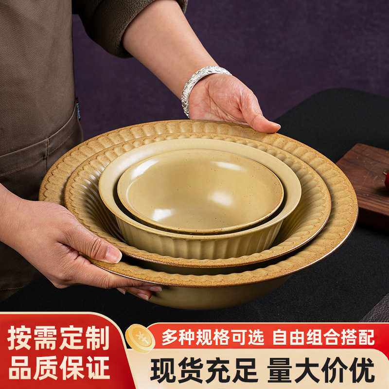 高颜值陶瓷煲汤套装耐高温吃面喝汤煮粥汤煲家用商用面碗手工