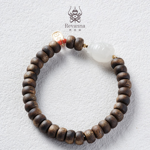 Revanna芮珐纳「年年有余」沉香环形珠单圈手串