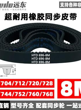 橡胶同步带HTD8M696/704/712/720/728/736/744/752/760/768