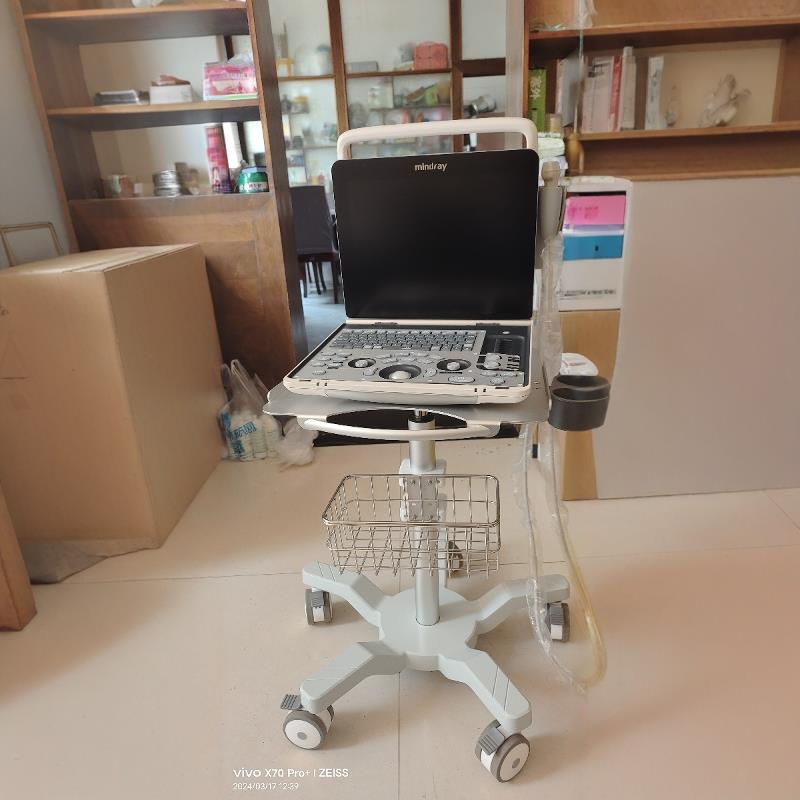 迈瑞便捷式B超台车 大台面推车带监视器杯 可升降移动推车 B超台