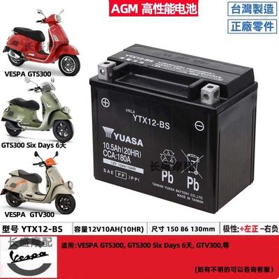 维斯帕VESPA GTS300 GTS250 GTV300 RAGT150 比亚乔X7电瓶蓄电池
