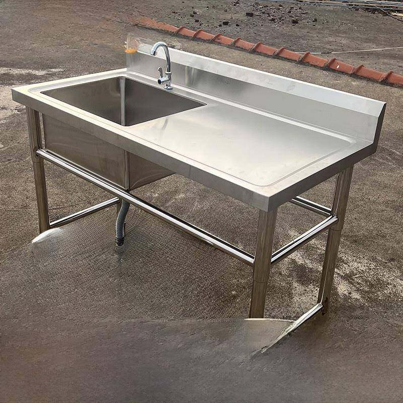 304不绣钢水池洗手池洗碗池落地池双盆水槽室外立式简易洗面盆池