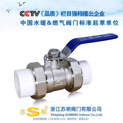 PPR球阀25苏明双活接头20水开关40热熔32球阀地暖阀门ppr活接球阀