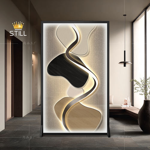 铝合金发光屏风折叠移动定制