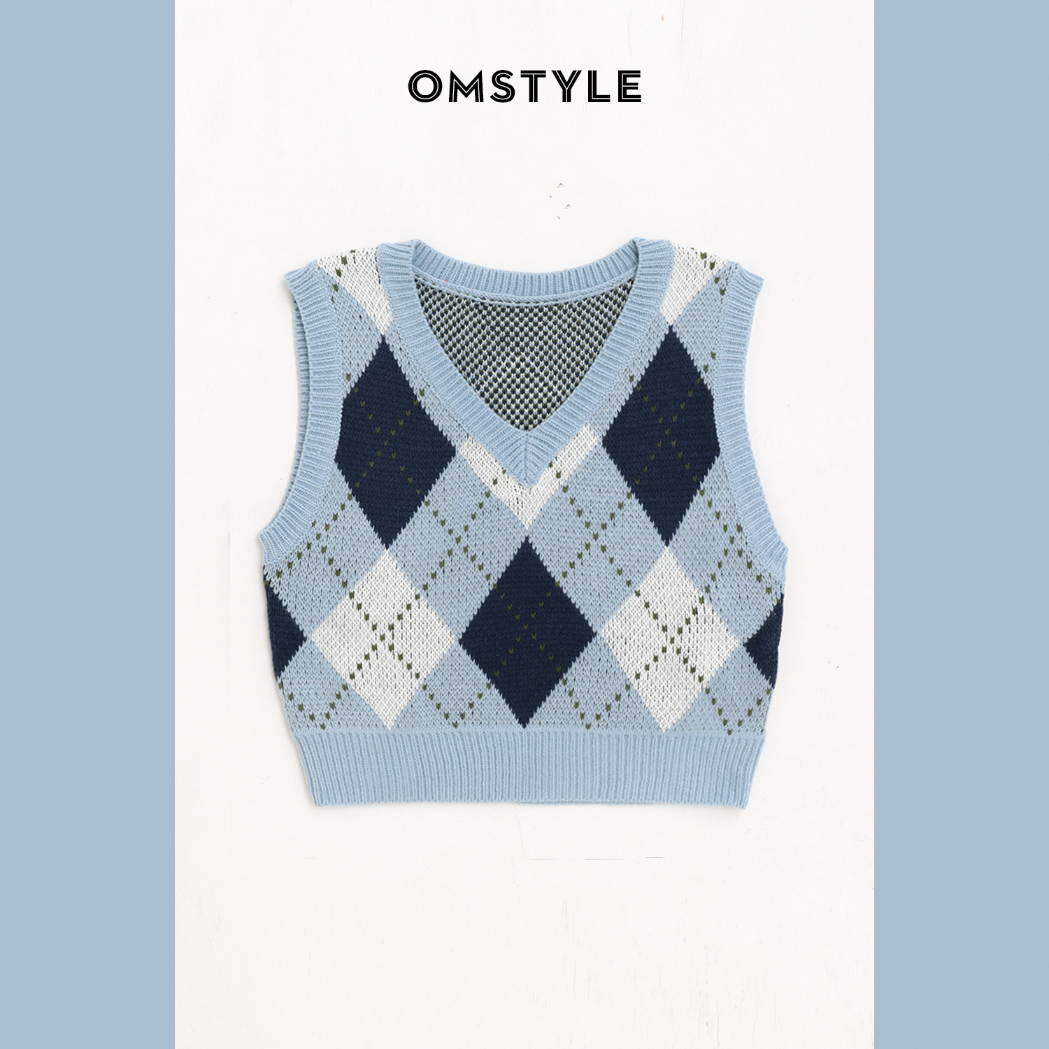 复古外搭v领针织背心女秋季套头