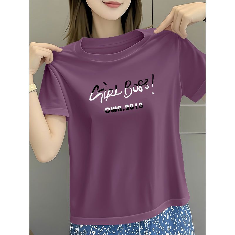 夏季女士纯棉印花短袖T恤