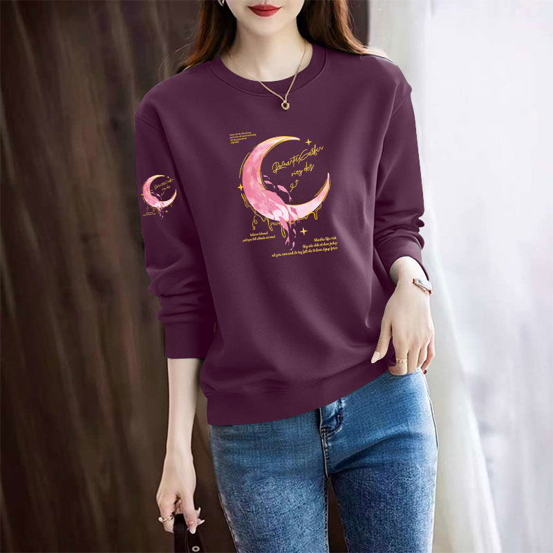 女士纯棉长袖卫衣时尚洋气