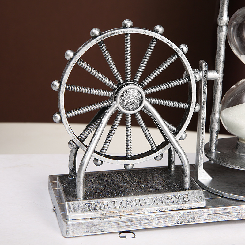 伦敦眼摩天轮沙漏创意学生礼物复古怀旧家居装饰摆件男女生日礼物