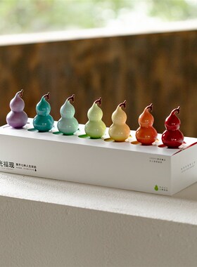 无落 七彩葫芦杯子挂件新中式文创礼品装饰品小摆件礼盒茶道配件