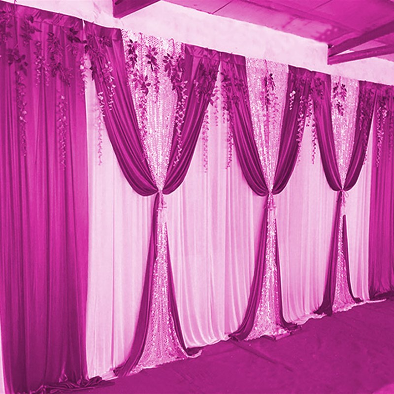 2021新款婚庆背景婚礼现场布置纱幔布幔婚庆道具舞台幕布沙曼装饰
