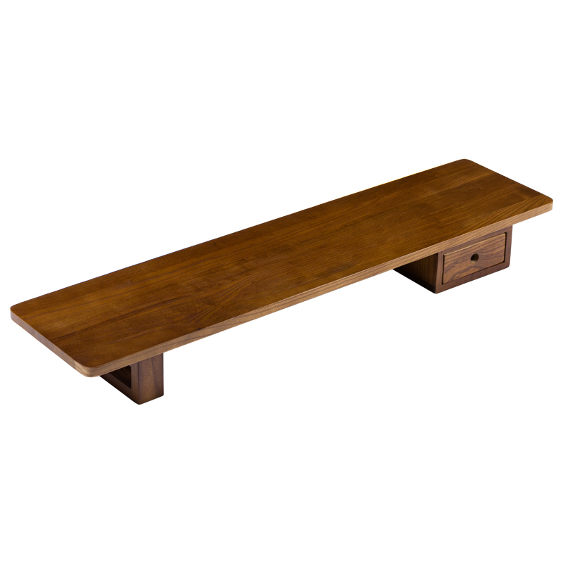 实木电脑显示器增高架办公室桌面隔板托架笔记本支架收纳置物架子