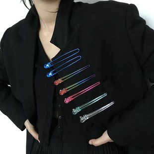 爱情魔发师长发夹胸夹纯色彩虹色托尼发夹边夹可爱发卡顶夹头饰潮