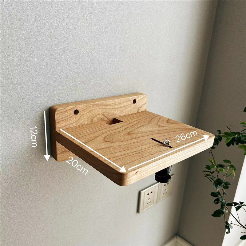 实木投影仪吊装架黑胡桃木樱桃木倒装吊装投影仪壁挂支架坚果极米