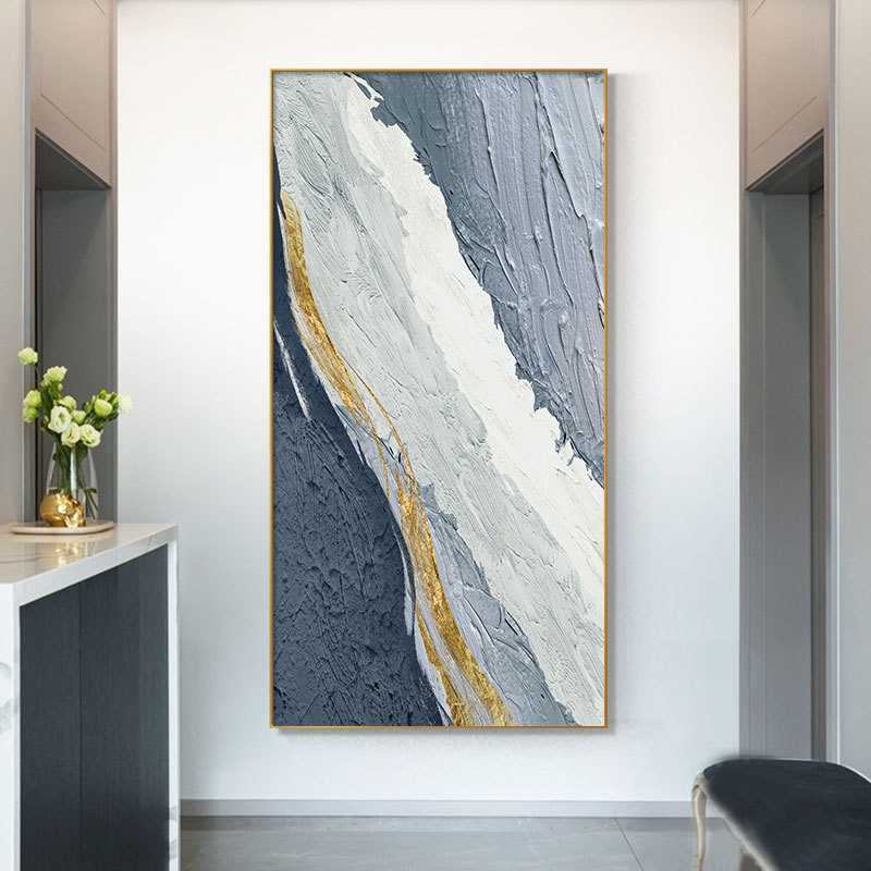 现代简约入户玄关装饰画竖版抽象客厅走廊壁画2023新款玄幻挂画