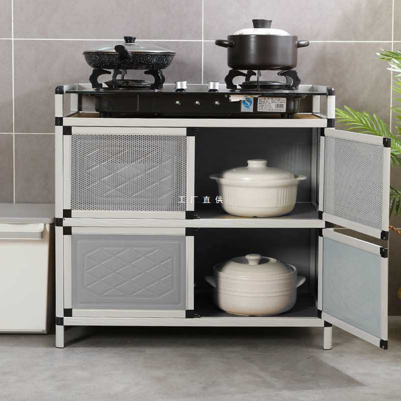 碗柜透气通风阳台储物柜防水餐边柜50cm宽全不锈钢碗柜农村