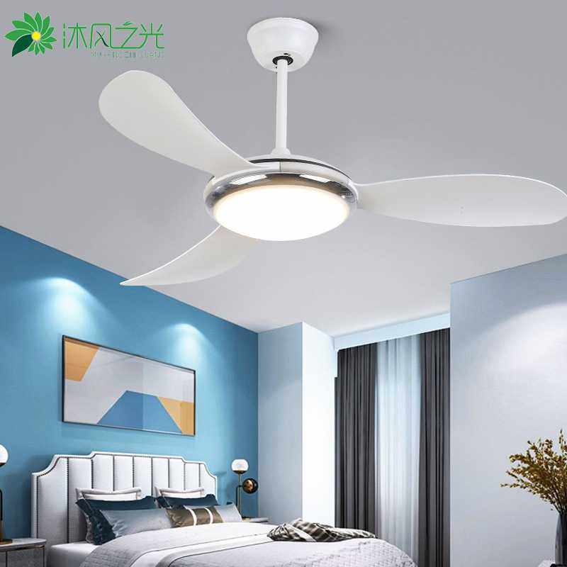 新款时尚简约客厅风扇灯 大风力餐厅卧室风扇吊灯后现代led吊扇灯