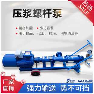 单螺杆污泥泵 自吸浓浆泵桥梁预应力压浆泵 不锈钢污泥污水螺杆泵