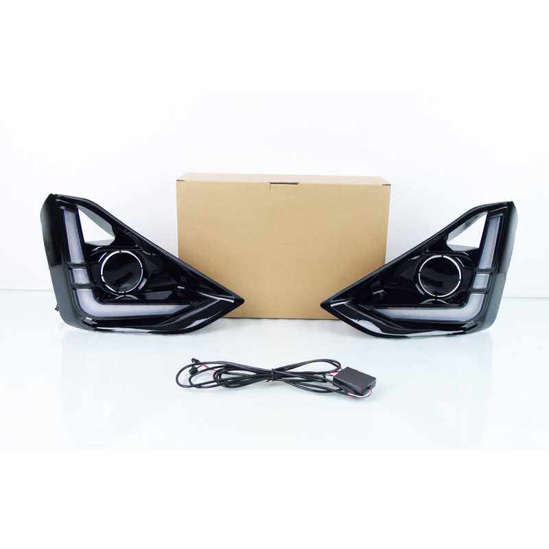 适用于五十铃D-MAX 16-18款 前雾灯罩改装LED日行灯防