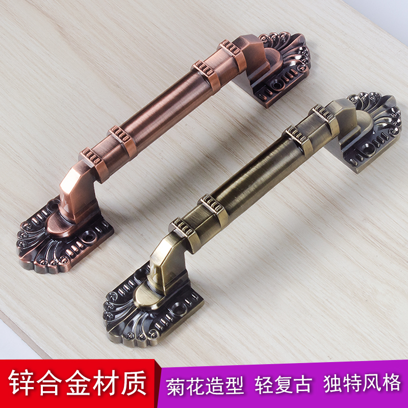 红古铜推拉门明装铁门木门拉手y青古铜室内门卧室门把手不带锁老