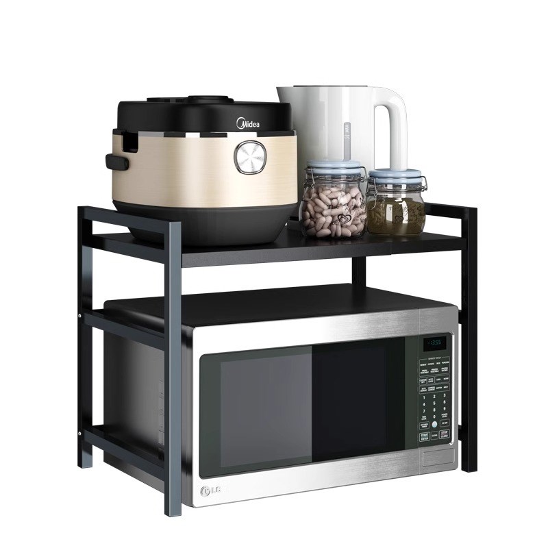 可伸缩厨房微波炉架子置物架多功能家用台M面电饭锅烤箱收纳支架
