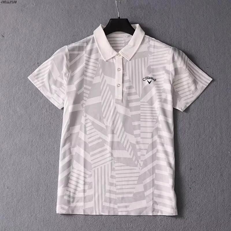 韩版新款高尔夫男士短袖polo衫运动速干透气弹力百搭高尔夫球衣