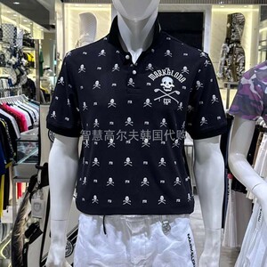 26ss韩国MARK&LONA高尔夫球服上衣25秋季男半系扣百搭短袖polo衫