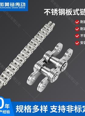 板式链条 提升机升降链条工业输送链 不锈钢板式链LH1044 LH1244