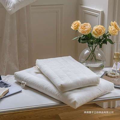 A类婴幼儿可水洗60支全棉柔软护颈低平枕芯 枕头成人学生儿童