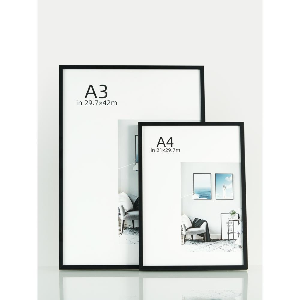 窄边铝合金画框黑色A3相框空框营业执照框架证书框定制装裱海报框