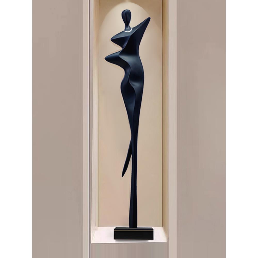 玄关人形艺术抽象人物细长大摆件客厅入户轻奢高挡瘦长落地装饰品