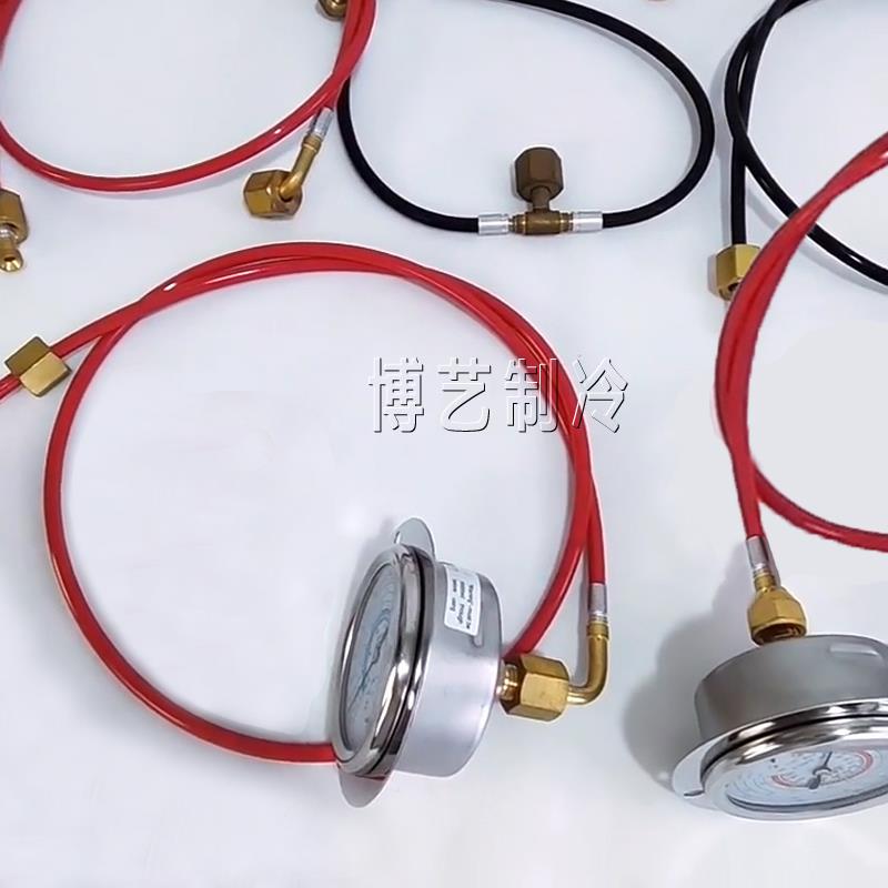 空调冷库压缩机高压软管6压力控制器压力表连接毛细管三通胶管2分